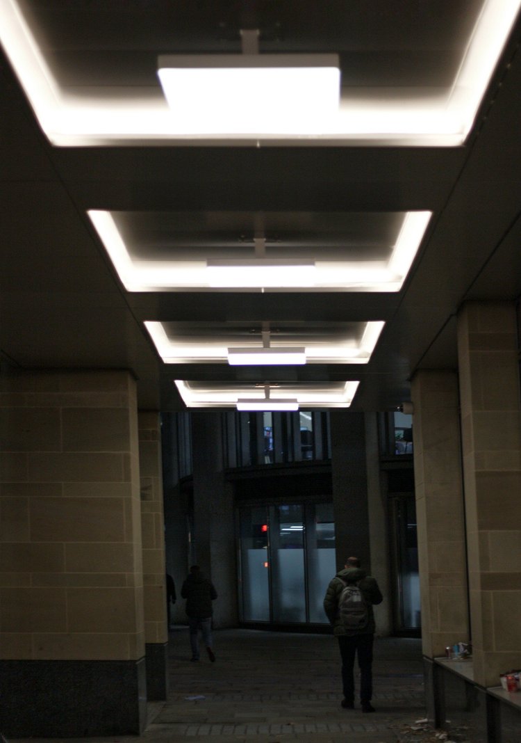 Commercial fit-out lighting by the Luxe crew